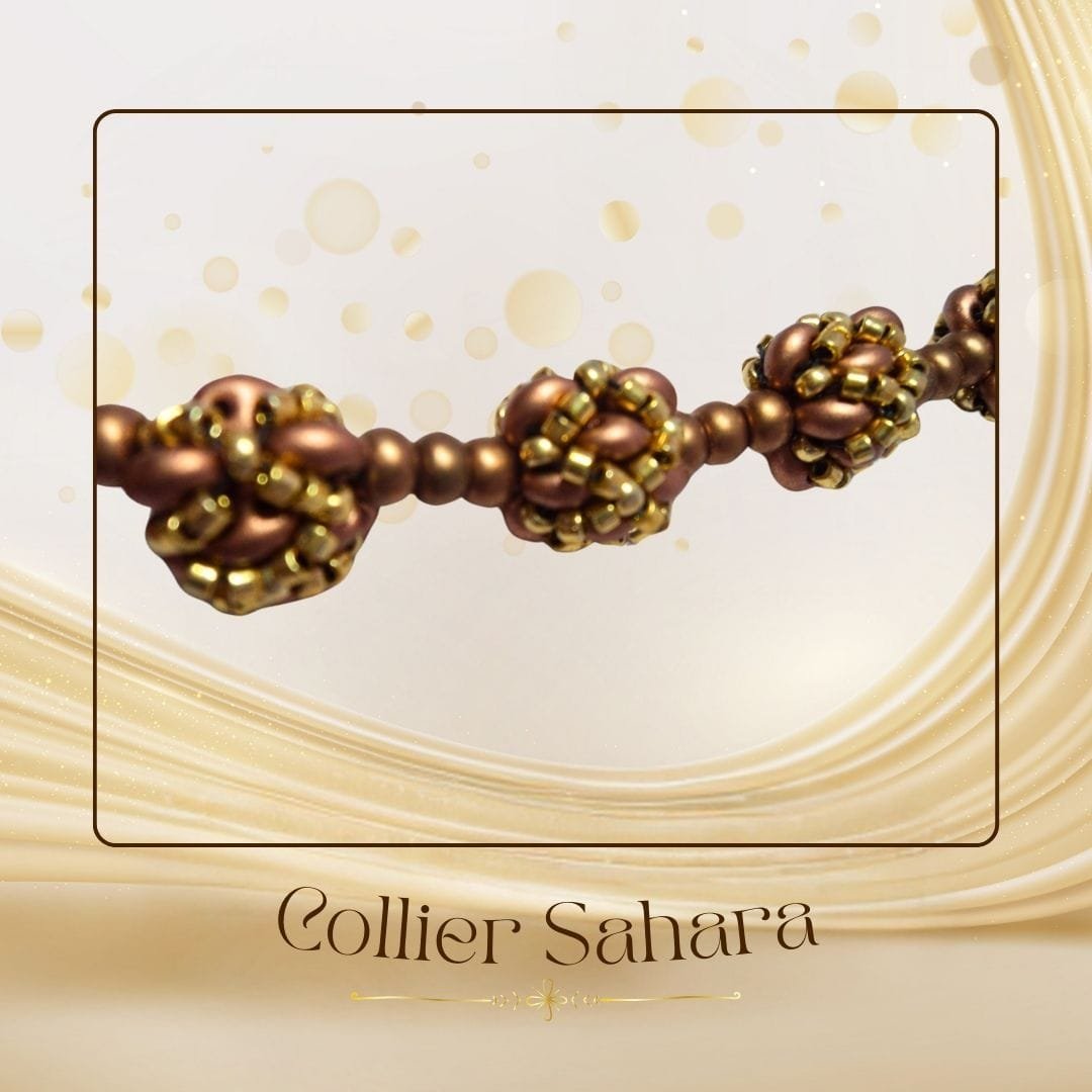 BIJ13COL006 - Collier tissé - Éclat du Sahara en Mokaite (3)