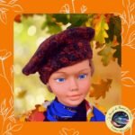 Béret slouchy Automne au crochet upcyclé, mode durable, chaud, chic, unique, prêt à sublimer ton automne avec style et conscience écologique.