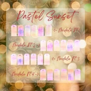 🎁 Étiquettes Cadeaux Pastel Sunset - Art, Unicité, Élégance