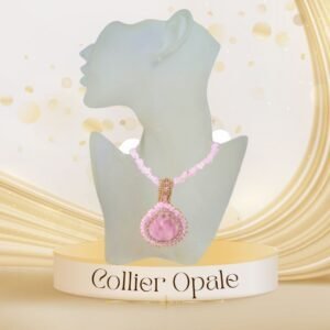 💎 Collier Brodé - Opale Mystique