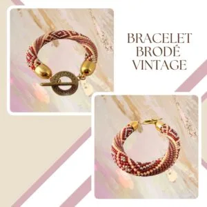 💎 Bracelet brodé Vintage - Chic et Intemporelle