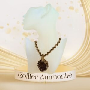 💎 Collier Tissé - Ammonite Élégance naturelle