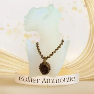 💎 Collier Tissé - Ammonite Élégance naturelle