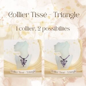 💎 Collier Tissé - Triangle double face