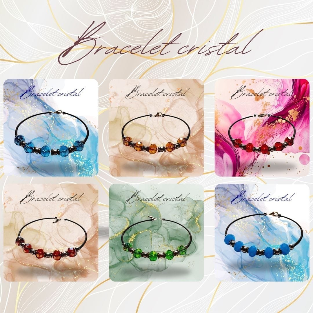 BIJ15BRA001 à 6 - Bracelet Cristal