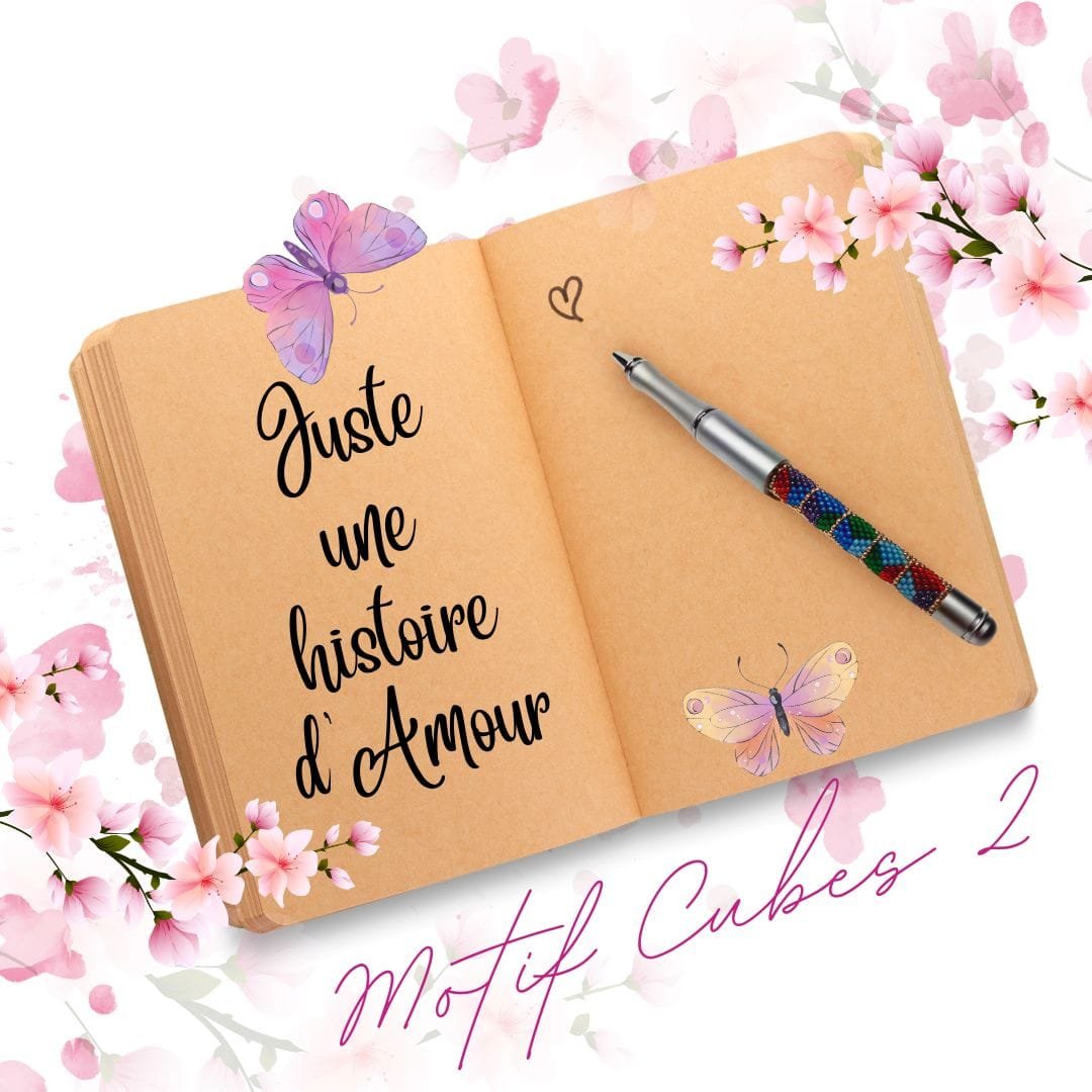 STYL16PEN002 - Stylo Cubes2 Découvre le Stylo-Bille Cubes 2 : élégant, performant, avec motifs faits main et perles Miyuki. Une écriture fluide et un design unique.