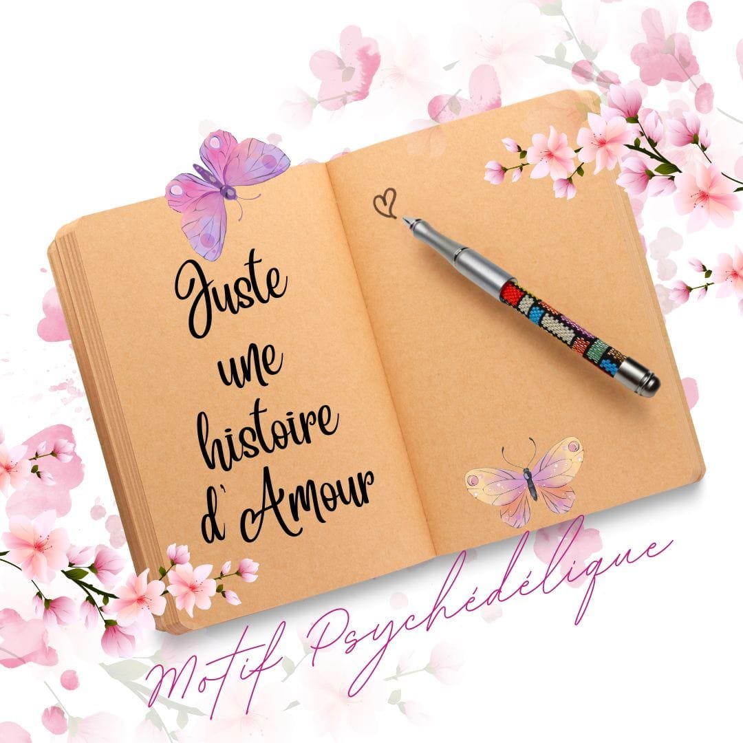 STYL16PEN005 - Stylo Psychedelique Découvre le Stylo-Bille Psychédélique : élégant, performant, avec motifs faits main et perles Miyuki. Une écriture fluide et un design unique.