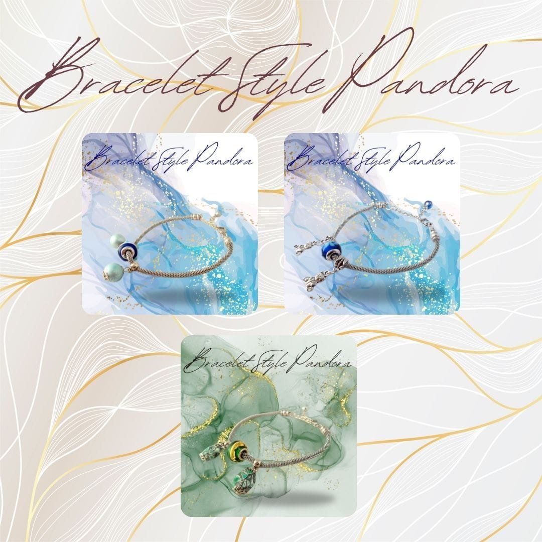 BIJ17BRA001-3 - Bracelet Pandora Découvre mes bracelets inspirés de Pandora, alliant style sophistiqué, élégance, prix accessible et parfaits pour toutes les occasions.