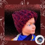 Bonnet crochet Le Rouge & le Noir fait main, élégant, chaud, durable, idéal pour l’hiver, allie style, confort et artisanat écoresponsable.