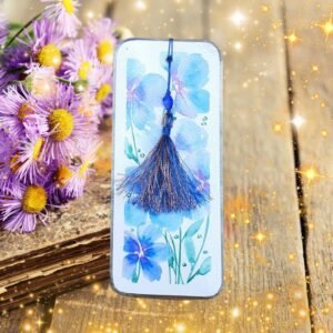 🌸 Marque-Page Petites Fleurs Bleues - Évasion Design
