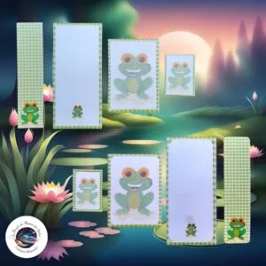 🐸 Lot Papeterie Vichy Grenouille - Pratique & Charmant