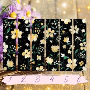 🌸 Marque-Page Romance Jaune - Sublimer la lecture