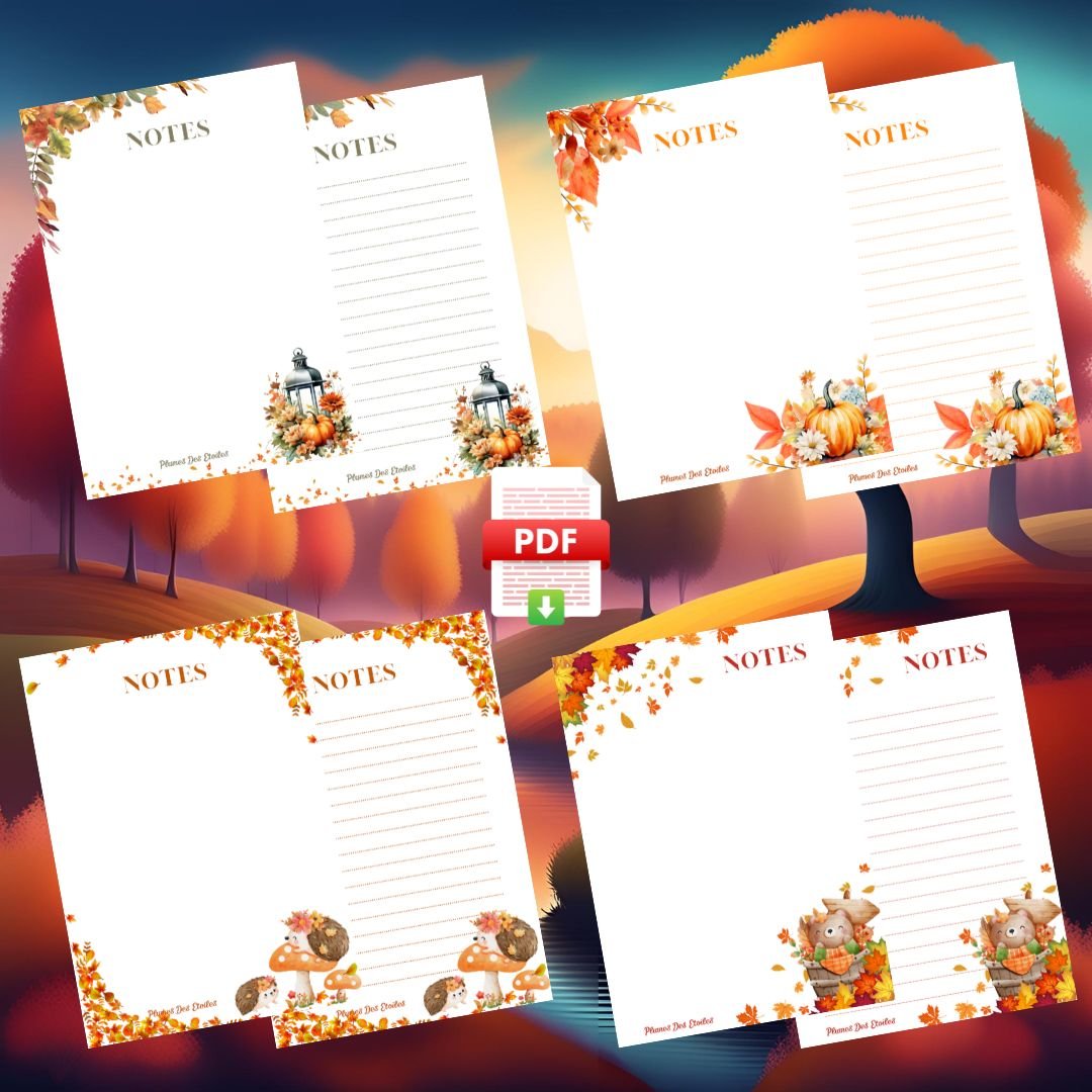 STA24BN030 - Collection Automne Craque pour ma Collection Bloc-Notes Automne : design inspirant, impression de qualité et flexibilité pour un bureau pratique et décoratif.