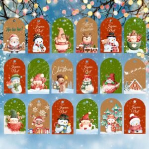 🎄 Pack de 6 Etiquettes Cadeaux de Noël | Digital