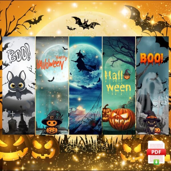 Plonge dans l'univers magique de ma Collection Marque-Pages Halloween, avec des illustrations captivantes qui ajoutent une touche festive à tes lectures.