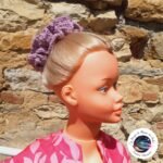 Chouchou crochet - Lavande fait main, élégant, confortable, et résistant, parfait pour un look féminin et un cadeau unique.