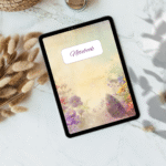 Carnet de notes poétique - Mockup 1 📝 Carnet de notes poétique : Un carnet délicat, 50 pages lignées pour écrire tes pensées,