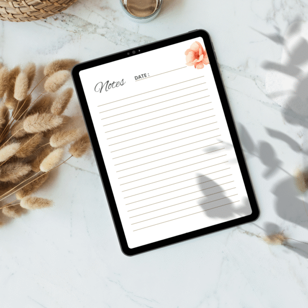 📝 Carnet de notes poétique : Un carnet délicat, 50 pages lignées pour écrire tes pensées,