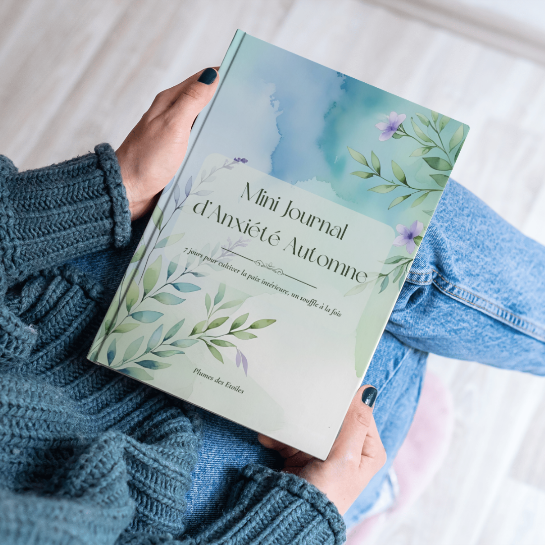 Couverture en format livre – Mini Journal d’Anxiété Automne