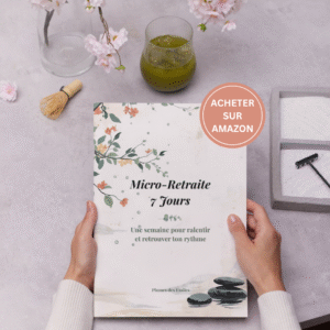 Couverture du carnet Micro-Retraite 7 Jours Slow Life – Une semaine pour ralentir et retrouver son rythme, carnet guidé avec rituels, écriture et inspirations poétiques