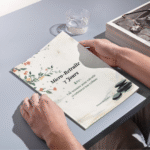 micro-retraite-slow-life-broche-couverture2 Micro-Retraite 7 Jours Slow Life – Carnet broché posé, vue 3D, semaine de slow life avec rituels du matin et du soir, écriture et boîte à idées pour cultiver la simplicité et le bien-être quotidien