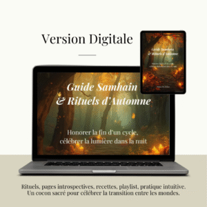 Plonge au cœur de Samhain et de la magie d’automne 🍂🕯️ Un guide poétique et spirituel pour honorer tes ancêtres, te libérer du passé, poser tes intentions et t’ancrer dans la saison du repos. Rituels, pages introspectives, recettes, playlist, pratique intuitive — un cocon sacré pour célébrer la transition entre les mondes. 🌙✨