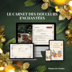 carnet-douceurs-enchantees-couverture Un carnet de recettes hivernales empreint de magie et de poésie. Crée ton grimoire culinaire avec 10 douceurs enchantées et pages à personnaliser.